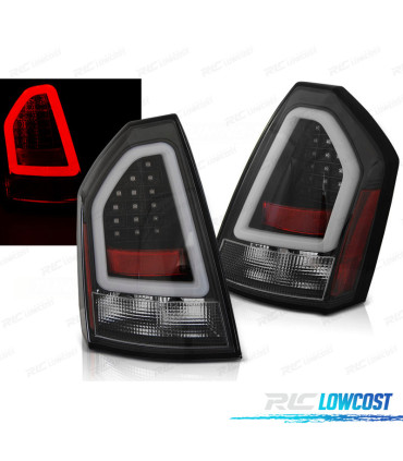 FEUX ARRIÈRE POUR CHRYSLER 300C 05-08 TUBE LED NOIR