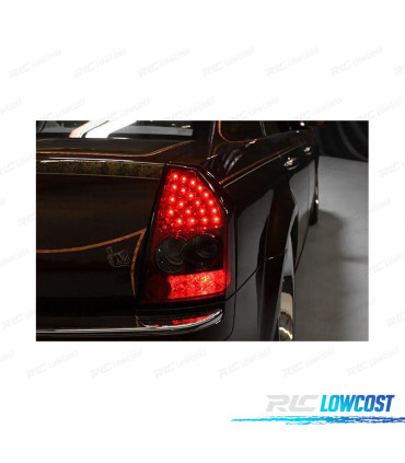 FEUX ARRIÈRE POUR CHRYSLER 300C 05-08 LED ROUGE FUMÉ