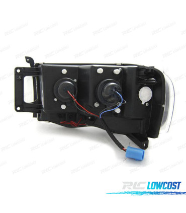 PHARES POUR DODGE RAM 02-06 TUBE LED NOIR
