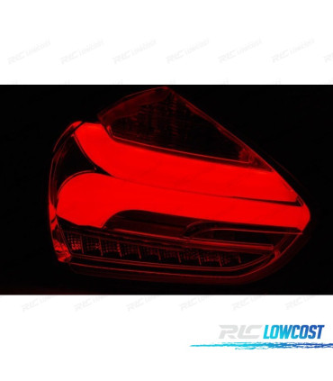 FEUX ARRIÈRE POUR FORD FOCUS MK3 15-18 FULL LED DYNAMIQUES ROUGE FUMÉ