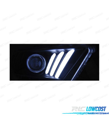 PHARES POUR FORD MUSTANG MKV 10-13 LED DYNAMIQUE CHROMÉ