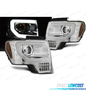 PHARES POUR FORD F150 08-14 LED CHROMÉ