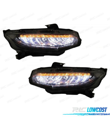 PHARES HONDA CIVIC MK10 FC FK 16- FULL LED DYNAMIQUE