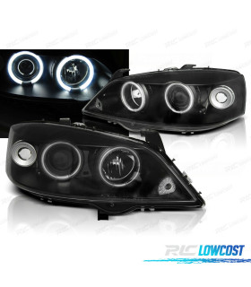PHARES POUR OPEL ASTRA G 97-04 ANGEL EYES CCFL BLACK