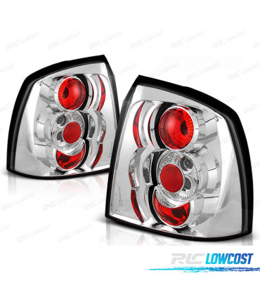 FEUX ARRIÈRE POUR OPEL ASTRA G 3P 5P 97-04 CHROMÉ