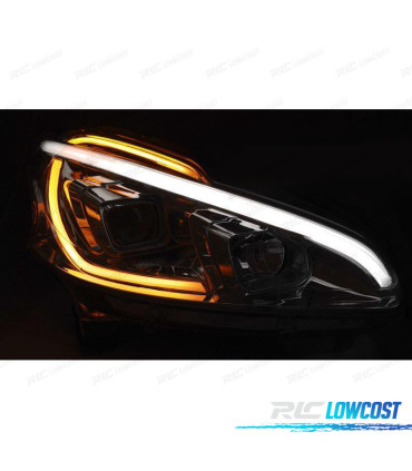 PHARES PEUGEOT 208 12-15 TUBE LIGHT LED CHROMÉ