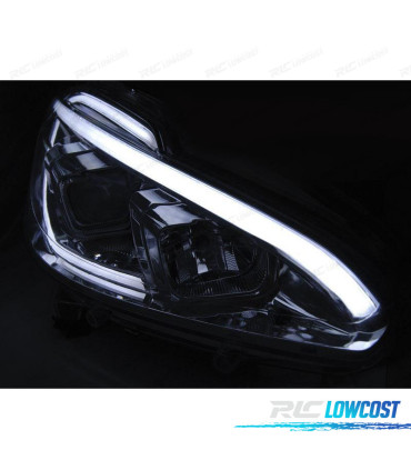 PHARES PEUGEOT 208 12-15 TUBE LIGHT LED CHROMÉ
