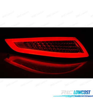 FEUX ARRIÈRE POUR PORSCHE 911 997 04-09 LED BAR DYNAMIQUE ROUGE FUMÉ