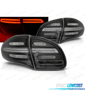 FEUX ARRIÈRE POUR PORSCHE CAYENNE 10-15 FULL LED BAR DYNAMIQUES NOIR