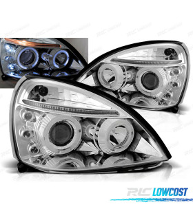 PHARES POUR RENAULT CLIO II 01-05 ANGEL EYES CHROMÉ