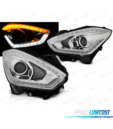 PHARES SUZUKI SWIFT 17- TUBE LIGHT DRL DYNAMIQUE CHROMÉ