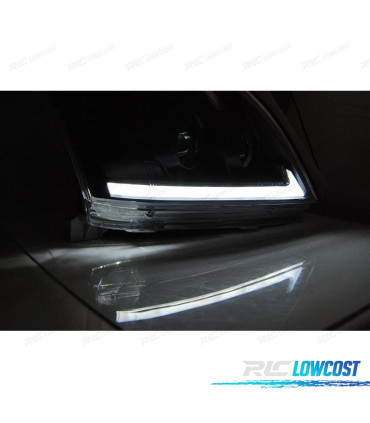 PHARES AVEC CLIGNOTANTS TOYOTA LAND CRUISER FJ120 03-09 TUBE LIGHT DYNAMIQUE NOIR