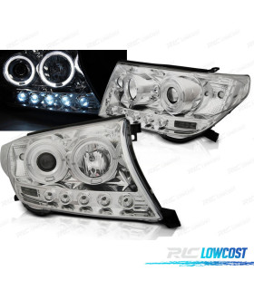 PHARES TOYOTA LAND CRUISER FJ200 07-12 ANGEL EYES CHROMÉ
