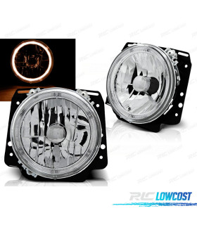 PHARES POUR VOLKSWAGEN VW GOLF II 08.1983 08.1991 ANGEL EYES CHROMÉ