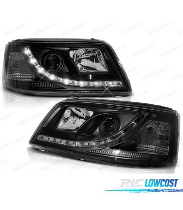 PHARES POUR VOLKSWAGEN VW T5 03-09 DAYLIGHT NOIR