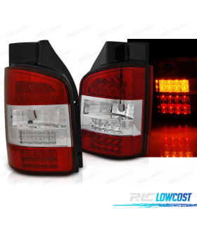 FEUX ARRIÈRE POUR VOLKSWAGEN VW T5 TRANSPORTER 03-09 LED ROUGE CLAIR