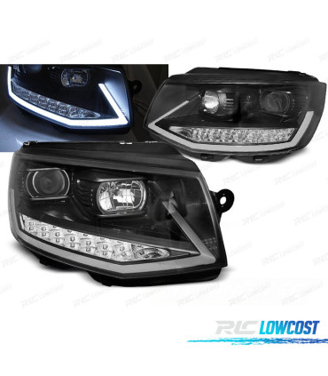 PHARES POUR VOLKSWAGEN VW T6 15-19 TUBE LIGHT LED DRL CLIGNOTANT LED DYNAMIQUE