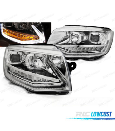 PHARES VOLKSWAGEN VW T6 15-19 TRU DRL AVEC CLIGNOTANTS À LED DYNAMIQUES CRISTAL