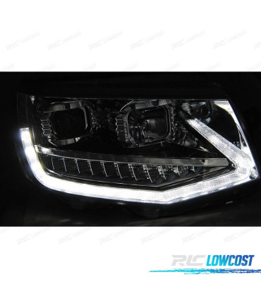 PHARES VOLKSWAGEN VW T6 15-19 TRU DRL AVEC CLIGNOTANTS À LED DYNAMIQUES CRISTAL