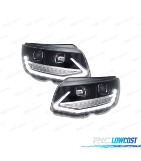 PHARES VOLKSWAGEN VW T6 15-19 DRL + CLIGNOTANTS LED DYNAMIQUES NOIR