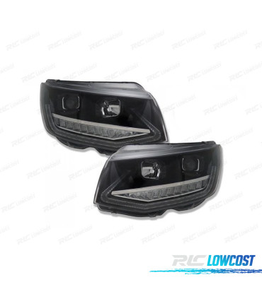 PHARES VOLKSWAGEN VW T6 15-19 DRL + CLIGNOTANTS LED DYNAMIQUES NOIR