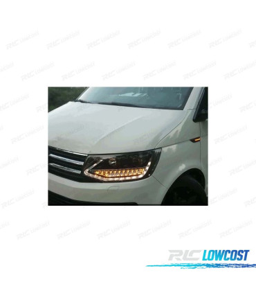 PHARES VW T6 15-19  DRL + CLIGNOTANTS LED DYNAMIQUES NOIR