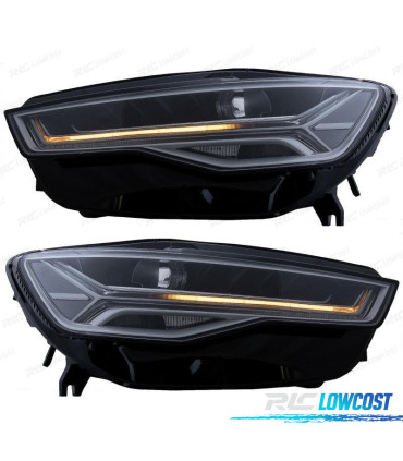 PHARES POUR AUDI A6 4G C7 FACELIFT 15-18 MATRIX DESIGN CLIGNOTANT LED DINAMIQUES