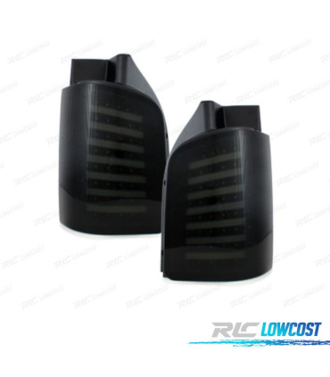 FEUX ARRIÈRE CARDNA POUR VOLKSWAGEN VW T5 03-09 2P LIGHT BAR DYNAMIQUES NOIR FUMÉ