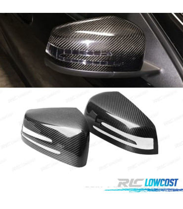 COQUES RETROVISEURS CARBONE MERCEDES CLASSE A B C E S CLA GLK GLA 06-18