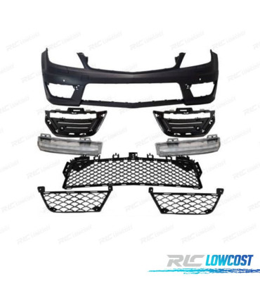 PARE CHOCS FRONTAL MERCEDES CLASSE C W204 11-14 LOOK AMG C63 AVEC PDC
