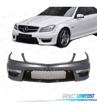 PARE CHOCS FRONTAL MERCEDES CLASSE C W204 11-14 LOOK AMG C63 AVEC PDC