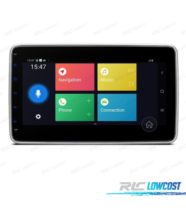AUTORADIO GPS 1 DIN ANDROID 12 TACTILE LCD 10"