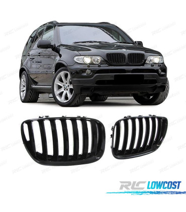 CALANDRES BMW X5 E53 LCI 04-06 NOIR BRILLANT LOOK M PERFORMANCE