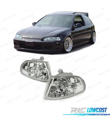 CLIGNOTANTS AVANT HONDA CIVIC 91-95 FOND CHROMÉ