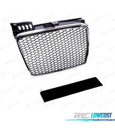 CALANDRE AUDI A4 B7 LOOK RS NOIR CHROMÉ