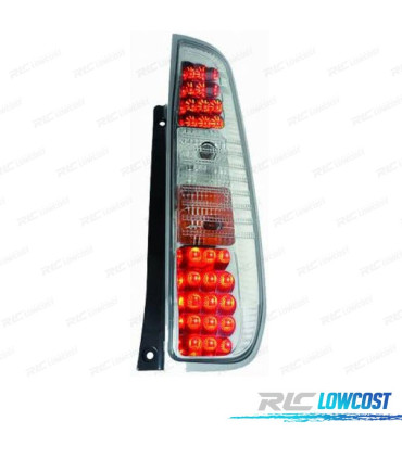 FEUX ARRIÈRE FORD FIESTA 02-08 LED FOND CHROMÉ