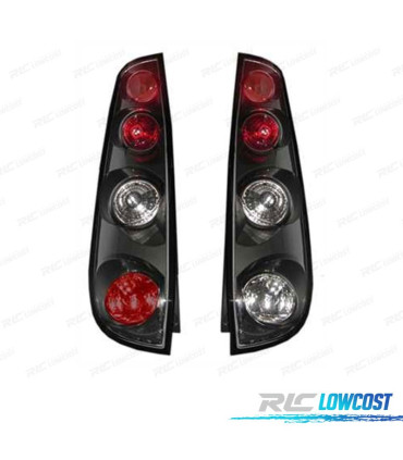 FEUX ARRIÈRE POUR FORD FIESTA MK5 02-05 FOND NOIR