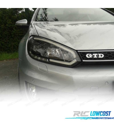 PHARES VOLKSWAGEN VW GOLF 6 08-12 TUBE LIGHT FOND NOIR