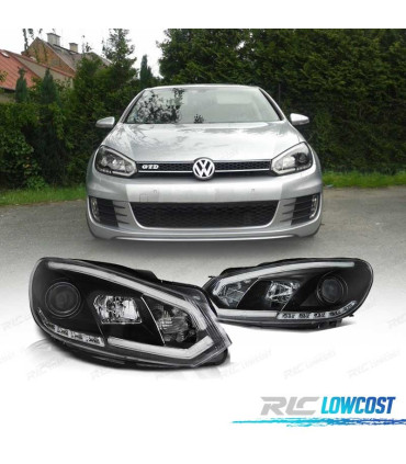 PHARES VOLKSWAGEN VW GOLF MK6 08-12 TUBE LIGHT FOND NOIR