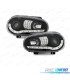 PHARES LED DAYLIGHT VOLKSWAGEN VW GOLF 4 MK IV 97-03 NOIR + FOND CHROMÉ
