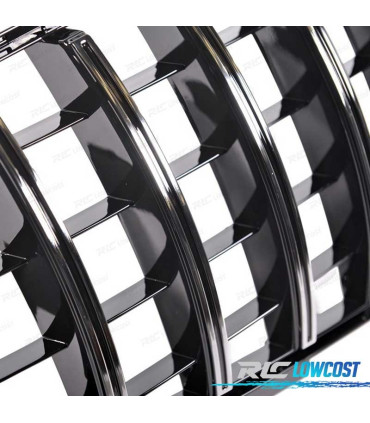 CALANDRE MERCEDES CLASSE A W176 16-18 LOOK AMG GT NOIR CHROMÉ