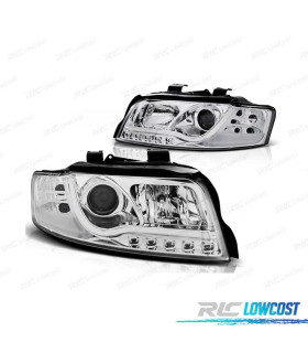 PHARES AUDI A4 00-04 DAYLIGHT DRL CHROMÉ
