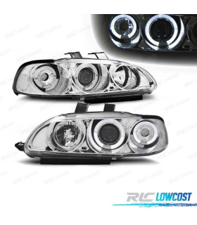 PHARES HONDA CIVIC 91-95 4D ANGEL EYES CHROMÉ