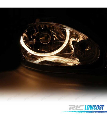 PHARES OPEL CORSA B 93-00 ANGEL EYES CHROMÉ