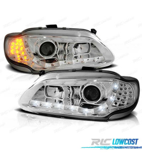 PHARES RENAULT MEGANE SCENIC 96-99 DAYLIGHT LED CHROMÉ