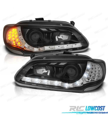 PHARES RENAULT MEGANE SCENIC 96-99 LED DAYLIGHT FOND NOIR