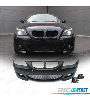 PARE CHOCS FRONTAL BMW E60 E61 03-07 LOOK M5 PDC SRA + ANTIBROUILLARD PDC