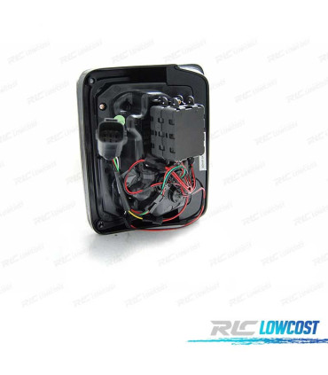 FEUX ARRIÈRE POUR JEEP WRANGLER JK 07-18 LED BAR NOIR FUMÉ