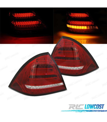 FEUX ARRIÈRE MERCEDES W203 BERLINE 00-04 LED DINAMIQUES ROUGE BLANC