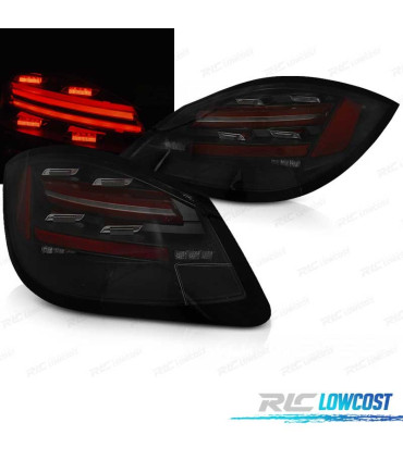 FEUX ARRIÈRE POUR PORSCHE BOXSTER CAYMAN 987 09-12 LED BAR DYNAMIQUE NOIR FUMÉ